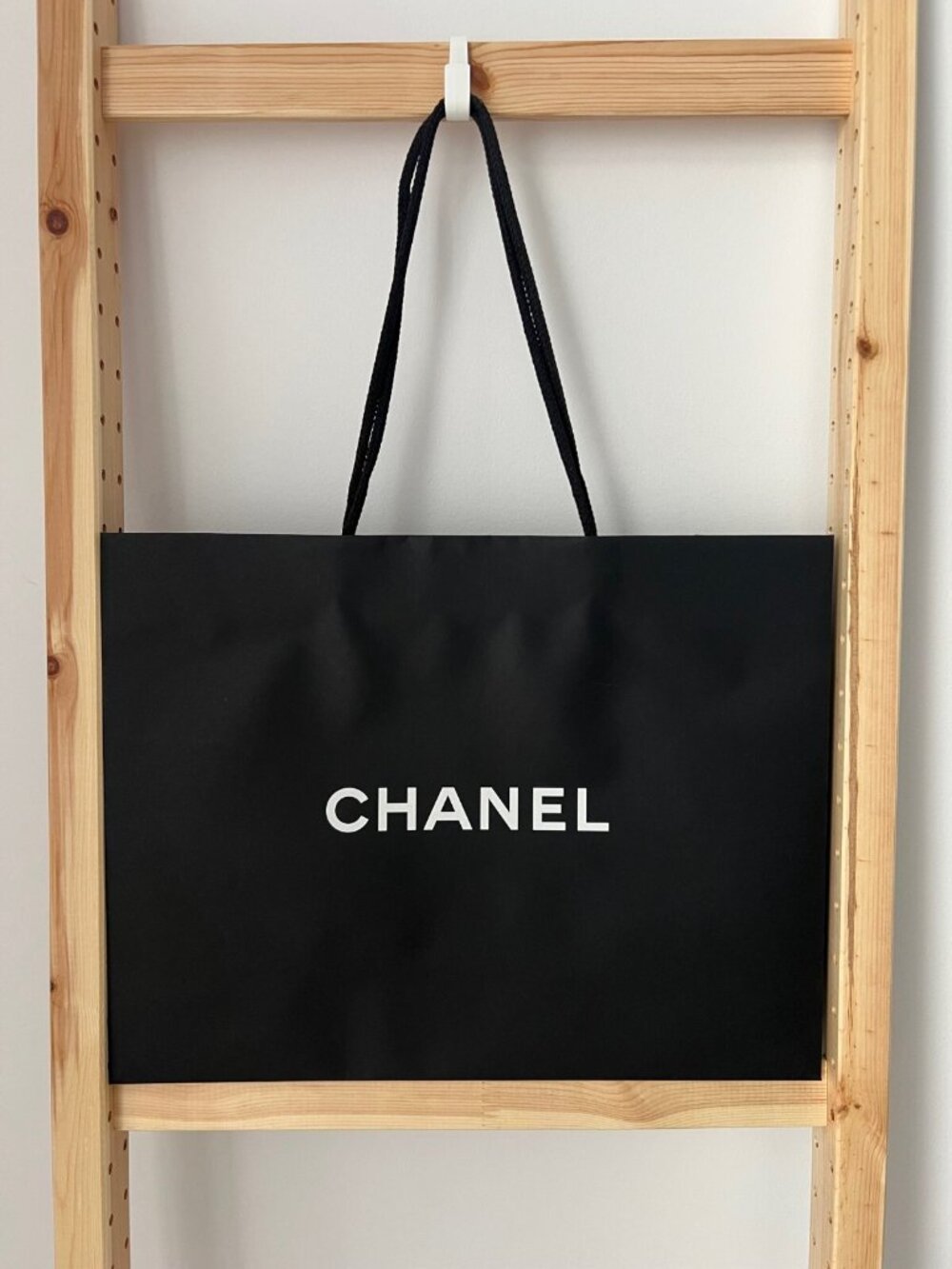 Chanel Shopping Empty Paper Gift Bag Black
